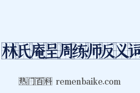 林氏庵呈周练师反义词是什么意思的图片